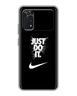 Чехол для Xiaomi POCO M4 Pro 5G с картинкой «Текстовый принт Nike» Чехол для Xiaomi POCO M4 Pro 5G с картинкой «Текстовый принт Nike»