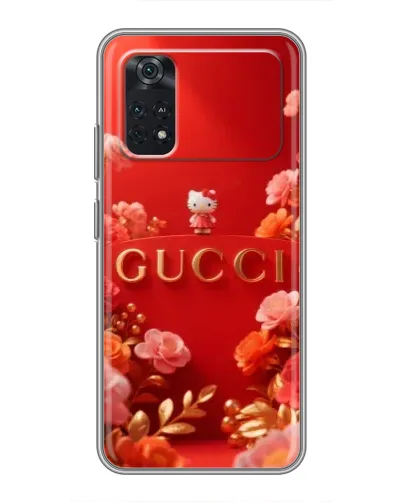 Чехол для Xiaomi POCO M4 Pro 5G с картинкой «Gucci — золотой сад»