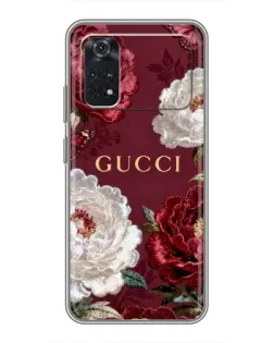 Чехол для Xiaomi POCO M4 Pro 5G с картинкой «Gucci — бордовые розы» Чехол для Xiaomi POCO M4 Pro 5G с картинкой «Gucci — бордовые розы»