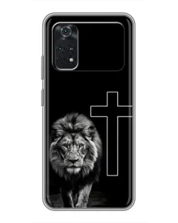 Чехол для Xiaomi POCO M4 Pro 5G с картинкой «Лев и Крест»