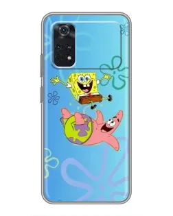 Чехол для Xiaomi POCO M4 Pro 5G с картинкой «Спанч Боб и Патрик»