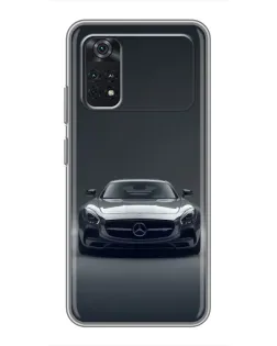 Чехол для Xiaomi POCO M4 Pro 5G с картинкой «Mercedes на черном»
