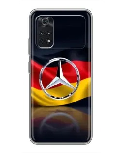 Чехол для Xiaomi POCO M4 Pro 5G с картинкой «Mercedes — флаг Германии»