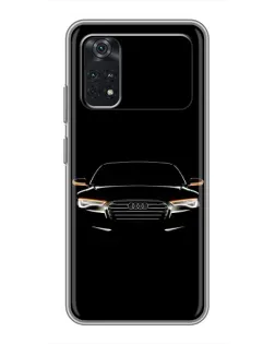 Чехол для Xiaomi POCO M4 Pro 5G с картинкой «Audi — ночной контур»