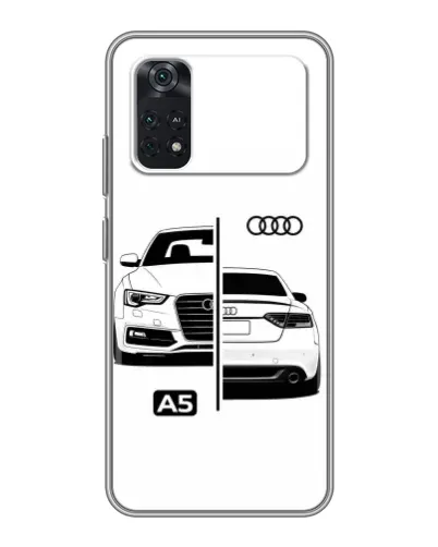 Чехол для Xiaomi POCO M4 Pro 5G с картинкой «Audi — контрастный дизайн»