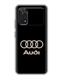 Чехол для Xiaomi POCO M4 Pro 5G с картинкой «Audi — золотой логотип»
