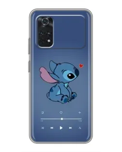 Чехол для Xiaomi POCO M4 Pro 5G с картинкой «Музыкальный Stitch»