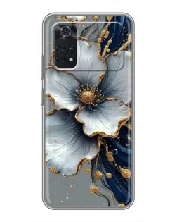 Чехол для Xiaomi POCO M4 Pro 5G с картинкой «Белый цветок и золотой флюид» Чехол для Xiaomi POCO M4 Pro 5G с картинкой «Белый цветок и золотой флюид»