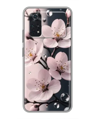 Чехол для Xiaomi POCO M4 Pro 5G с картинкой «Нежная сакура и капли» Чехол для Xiaomi POCO M4 Pro 5G с картинкой «Нежная сакура и капли»