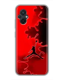 Чохол для Xiaomi POCO M5 з картинкою «Jordan Red Smoke» Чохол для Xiaomi POCO M5 з картинкою «Jordan Red Smoke»