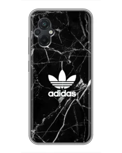 Чехол для Xiaomi POCO M5 с картинкой «Белый мрамор Adidas»