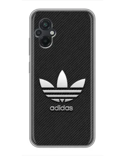 Чехол для Xiaomi POCO M5 с картинкой «Adidas Карбоновая текстура»