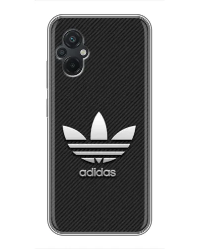 Чехол для Xiaomi POCO M5 с картинкой «Adidas Карбоновая текстура»