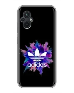 Чехол для Xiaomi POCO M5 с картинкой «Взрыв красок Adidas»