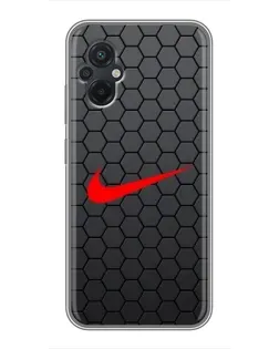 Чехол для Xiaomi POCO M5 с картинкой «Nike — карбоновая сетка» Чехол для Xiaomi POCO M5 с картинкой «Nike — карбоновая сетка»