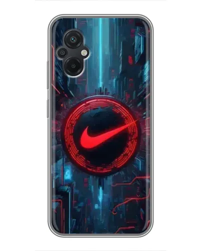 Чехол для Xiaomi POCO M5 с картинкой «Техногенный стиль Nike»