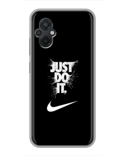 Чехол для Xiaomi POCO M5 с картинкой «Текстовый принт Nike»