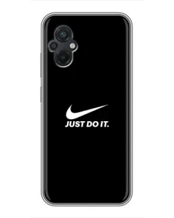 Чехол для Xiaomi POCO M5 с картинкой «Минимализм от Nike»