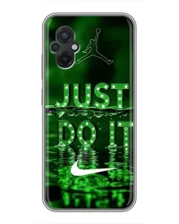 Чехол для Xiaomi POCO M5 с картинкой «Зеленый неоновый Nike»