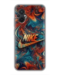 Чехол для Xiaomi POCO M5 с картинкой «Nike в абстракции»