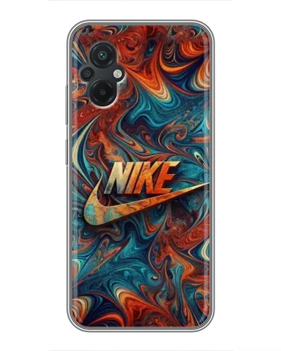 Чехол для Xiaomi POCO M5 с картинкой «Nike в абстракции»