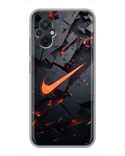 Чехол для Xiaomi POCO M5 с картинкой «Nike — эффект разломов»