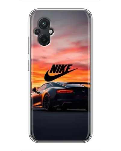 Чехол для Xiaomi POCO M5 с картинкой «Nike и суперкар»
