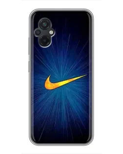 Чехол для Xiaomi POCO M5 с картинкой «Синий пульс Nike» Чехол для Xiaomi POCO M5 с картинкой «Синий пульс Nike»