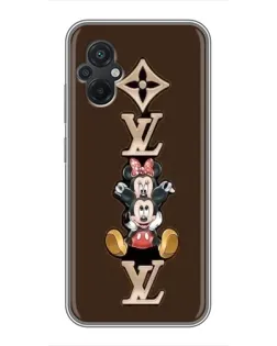 Чехол для Xiaomi POCO M5 с картинкой «LV и Микки Маус»
