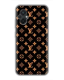 Чехол для Xiaomi POCO M5 с картинкой «Золотая монограмма LV»