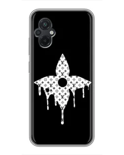 Чехол для Xiaomi POCO M5 с картинкой «Цветочная монограмма»