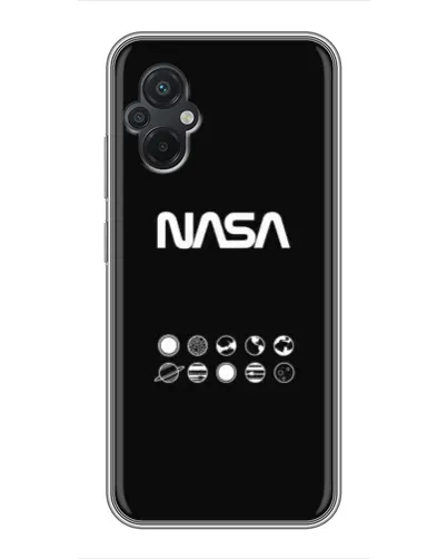 Чехол для Xiaomi POCO M5 с картинкой «NASA — технический принт»