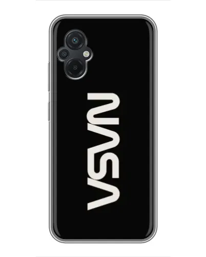 Чехол для Xiaomi POCO M5 с картинкой «NASA — вертикальный логотип»