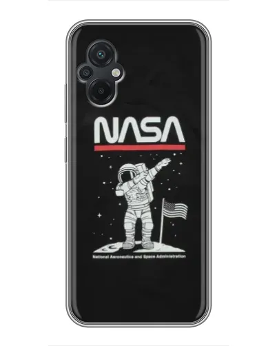 Чехол для Xiaomi POCO M5 с картинкой «NASA — шагаем по Луне»