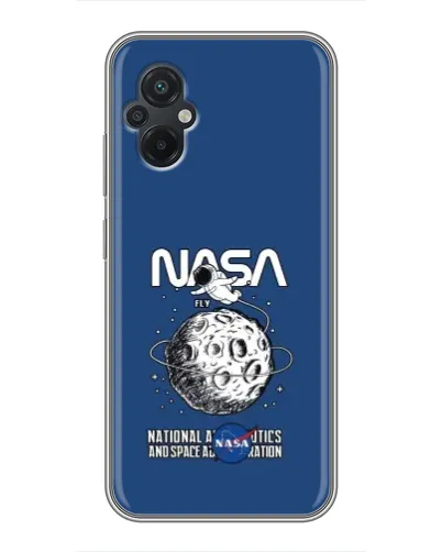 Чехол для Xiaomi POCO M5 с картинкой «NASA — лунная миссия»