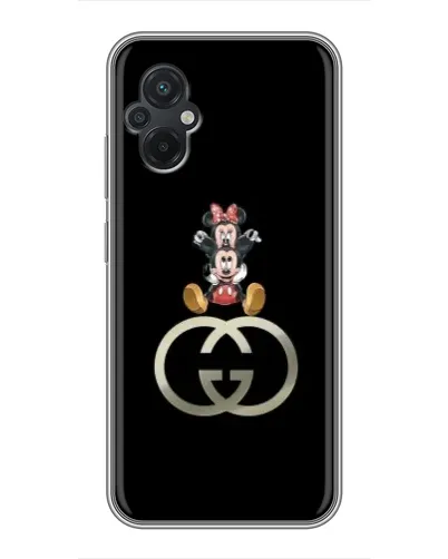 Чехол для Xiaomi POCO M5 с картинкой «Минни Маус на лого»
