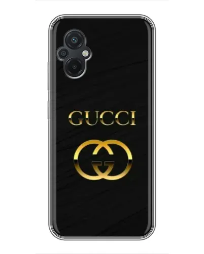 Чехол для Xiaomi POCO M5 с картинкой «Золотой логотип Gucci»