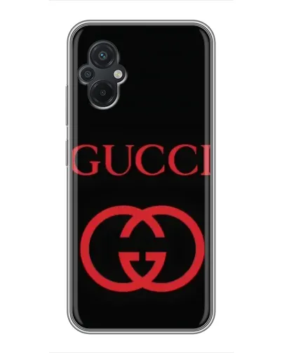 Чехол для Xiaomi POCO M5 с картинкой «Gucci — красный логотип»