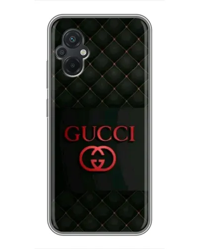 Чехол для Xiaomi POCO M5 с картинкой «Gucci — стеганый черный»