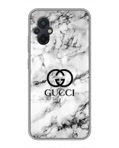 Чехол для Xiaomi POCO M5 с картинкой «Gucci — мраморный шик»