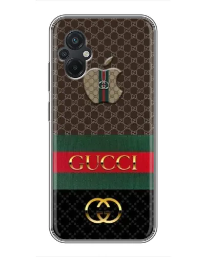 Чехол для Xiaomi POCO M5 с картинкой «Gucci — брендированный десерт»