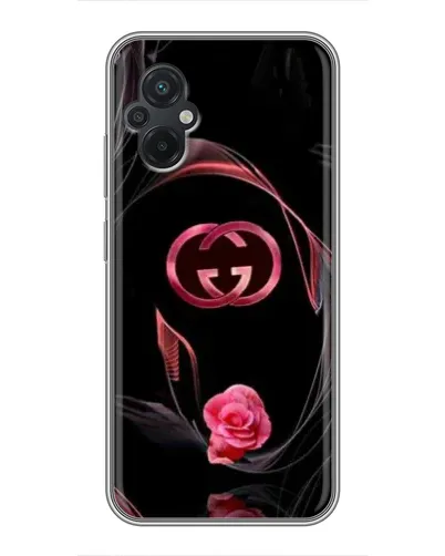 Чехол для Xiaomi POCO M5 с картинкой «Gucci — неоновая роза»