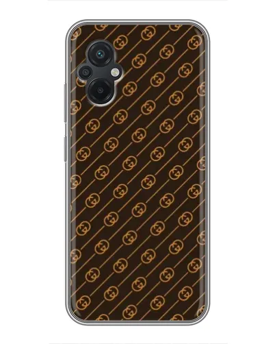 Чехол для Xiaomi POCO M5 с картинкой «Gucci — золотые диагонали»