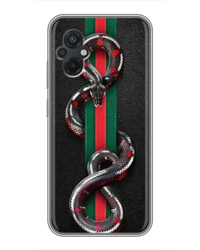 Чехол для Xiaomi POCO M5 с картинкой «Gucci — змея на полосе» Чехол для Xiaomi POCO M5 с картинкой «Gucci — змея на полосе»