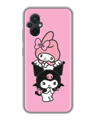 Чехол для Xiaomi POCO M5 с картинкой «My Melody и Kuromi»