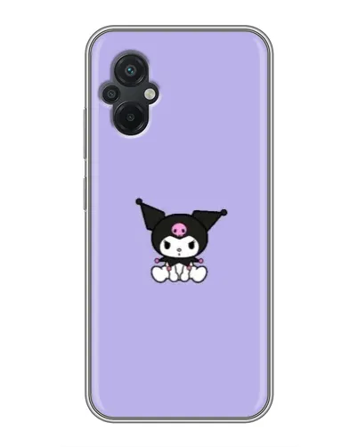 Чехол для Xiaomi POCO M5 с картинкой «Kuromi — фиолетовый минимализм»