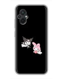 Чехол для Xiaomi POCO M5 с картинкой «My Melody и Kuromi» Чехол для Xiaomi POCO M5 с картинкой «My Melody и Kuromi»