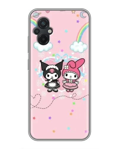 Чехол для Xiaomi POCO M5 с картинкой «My Melody и Kuromi»