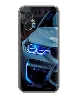 Чохол для Xiaomi POCO M5 з картинкою «Погляд BMW з синіми фарами» Чохол для Xiaomi POCO M5 з картинкою «Погляд BMW з синіми фарами»