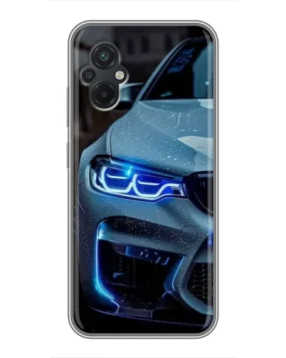 Чехол для Xiaomi POCO M5 с картинкой «Взгляд BMW с синими фарами» Чехол для Xiaomi POCO M5 с картинкой «Взгляд BMW с синими фарами»